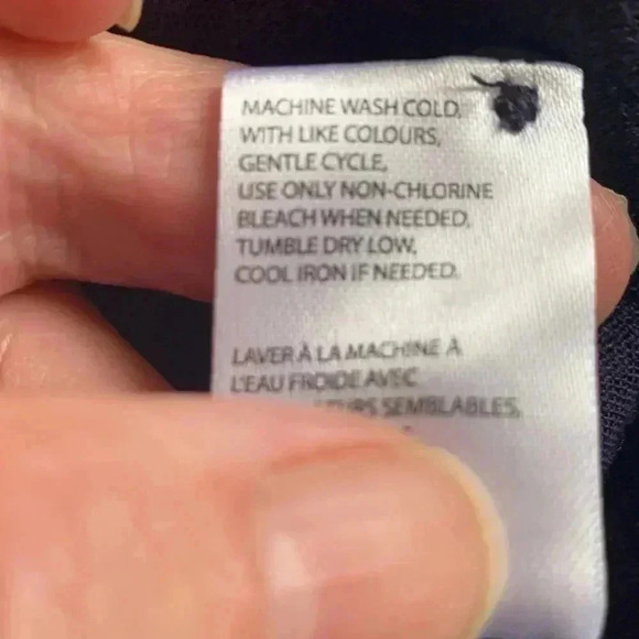 Weatherproof linen blend, sleeveless, button up navy blue tunic NWOT - Picture 5 of 5